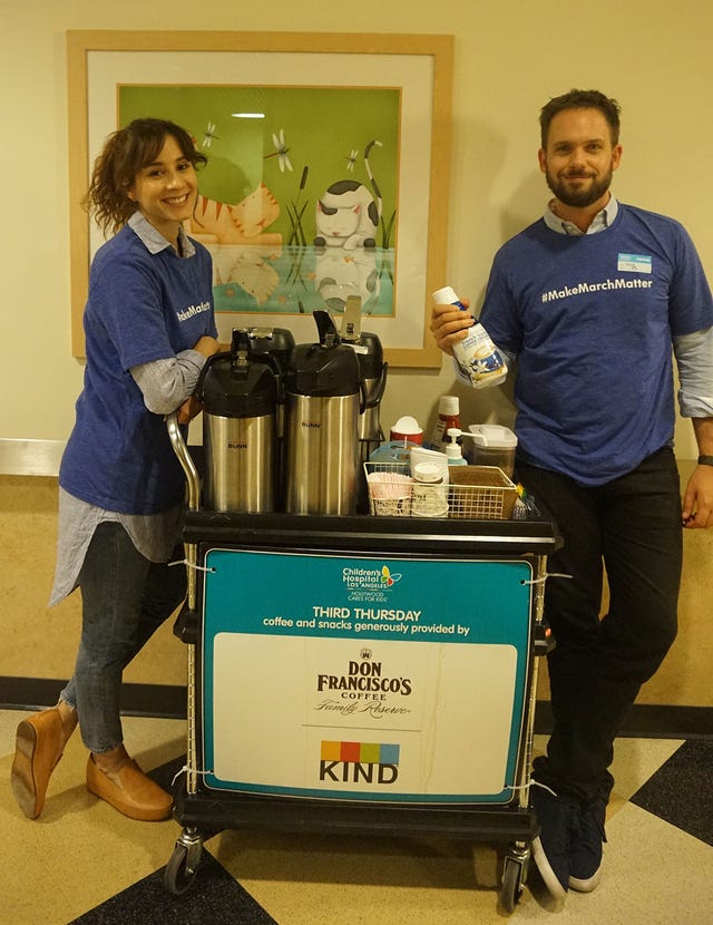 Troian Bellisario and Patrick Adams at Children’s Hospital Los Angeles 