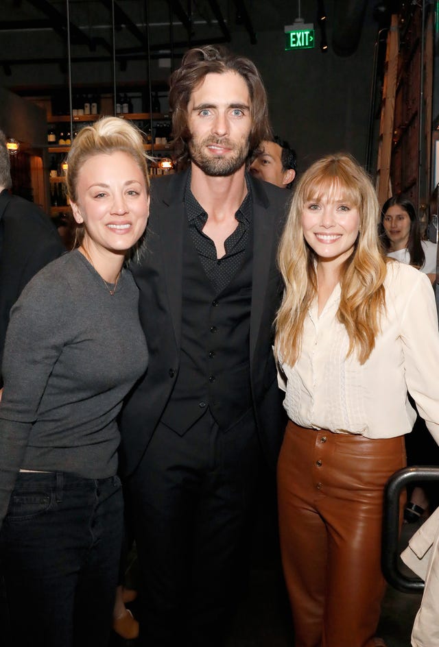 Kaley Cuoco, Tyson Ritter and Elizabeth Olsen