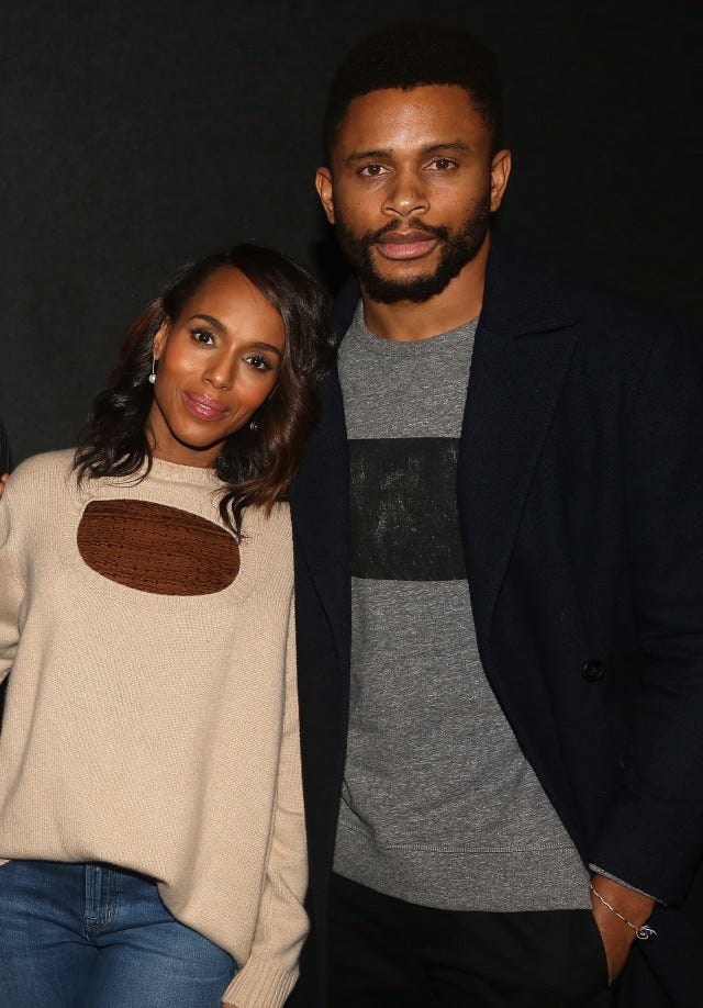 Kerry Washington and Nnamdi Asomugha at screening.