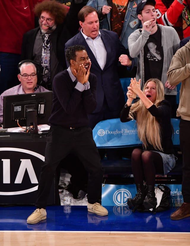 Chris Rock at Houston Rockets v New York Knicks game at msg