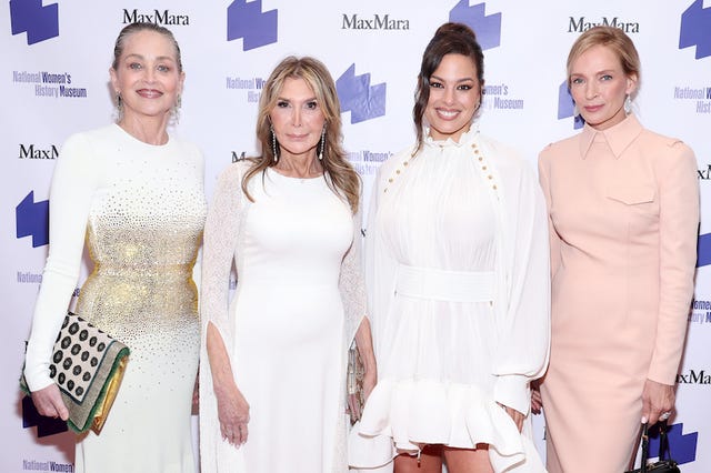 Sharon Stone, Cheri Kaufman, Ashley Graham, and Uma Thurman