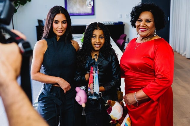 Kim Kardashian, North West and Alice Marie Johnson