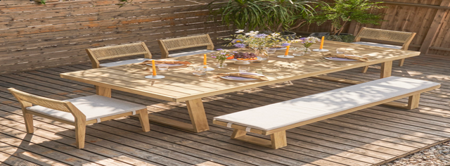 Castlery Rio Outdoor Teak Dining Set