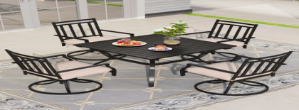 Sophia & William 5 Piece Metal Outdoor Patio Dining Set