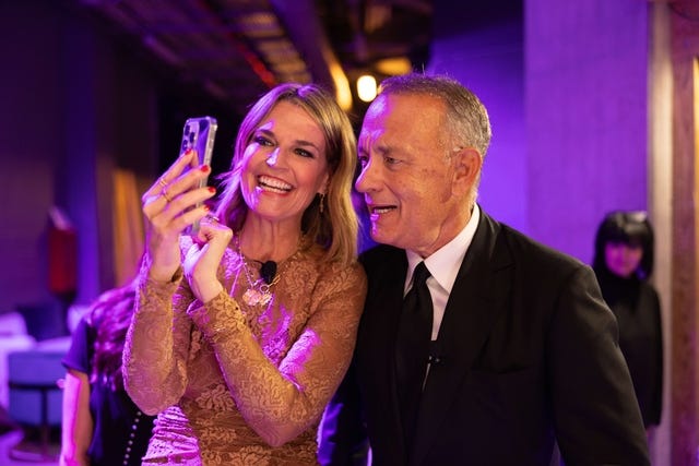 Savannah Guthrie and Tom Hanks 