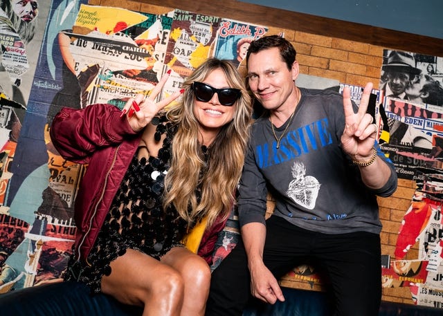 Heidi Klum and Tiësto