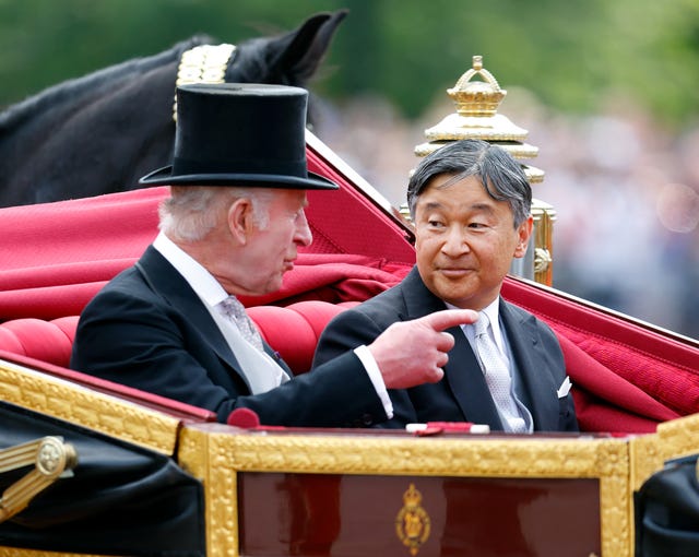 King Charles III and Emperor Naruhito of Japan