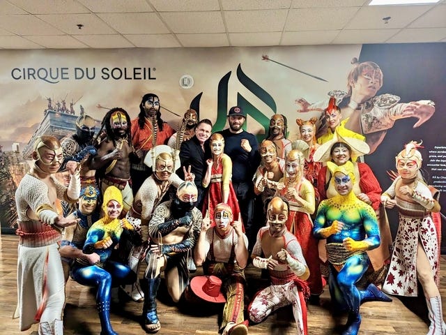 Jorge Masvidal and Cirque du Soleil Cast