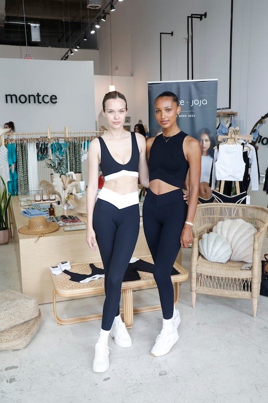 Josephine Skriver and Jasmine Tookes