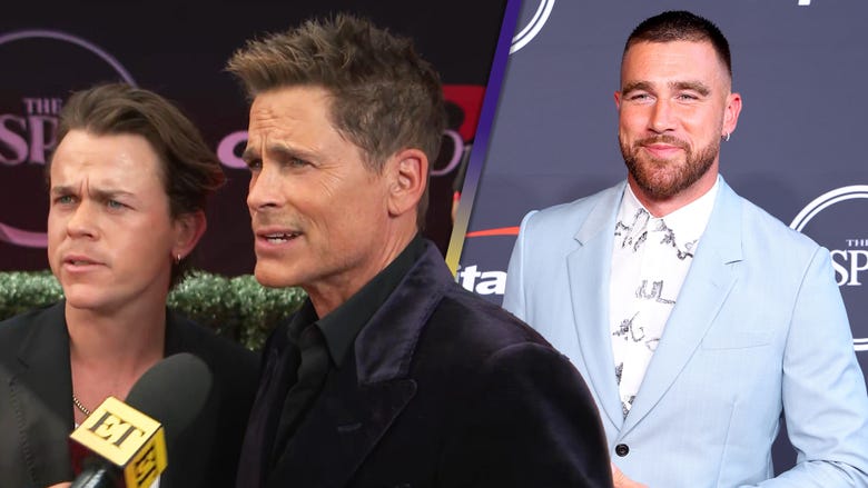 Rob Lowe and Son John Owen Want to Recruit Travis Kelce for Unstable Season 3 Exclusive