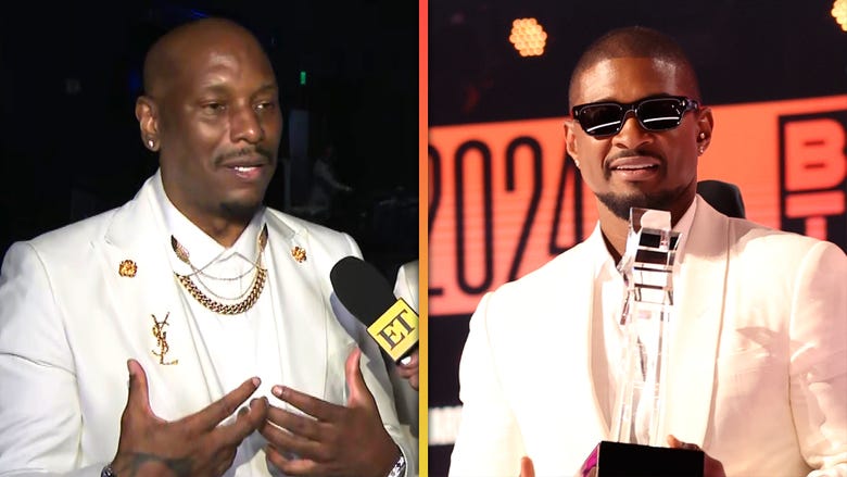 Tyrese Passionately Gives Usher His Flowers for Earning BETs Lifetime Achievement Award Exclusive