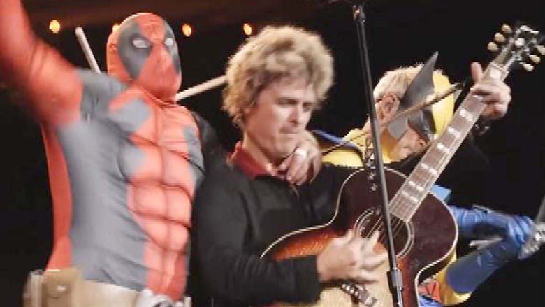 Deadpool and Wolverine 'Crash' Green Day Concert and Shock Billie Joe Armstrong