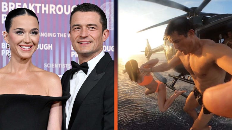 Watch Katy Perry and Orlando Bloom Jump Out of a Helicopter!