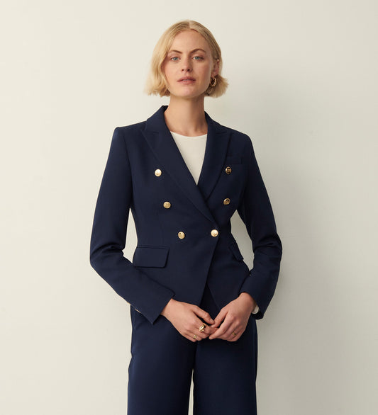 Lydia Navy Double Breasted Jacket