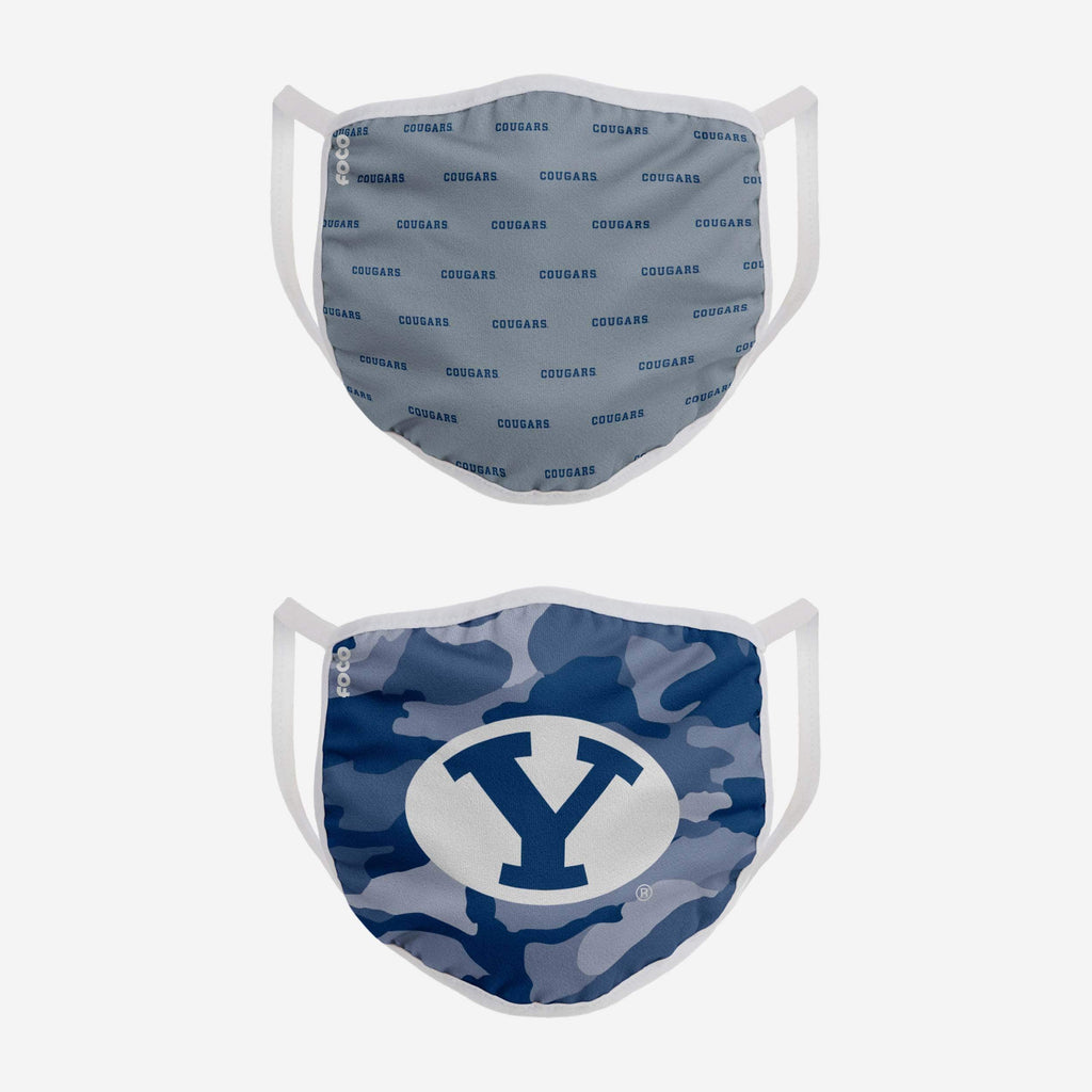 BYU Cougars Clutch 2 Pack Face Cover FOCO - FOCO.com