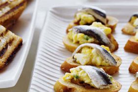 Egg Salad Crostini with White Anchovies