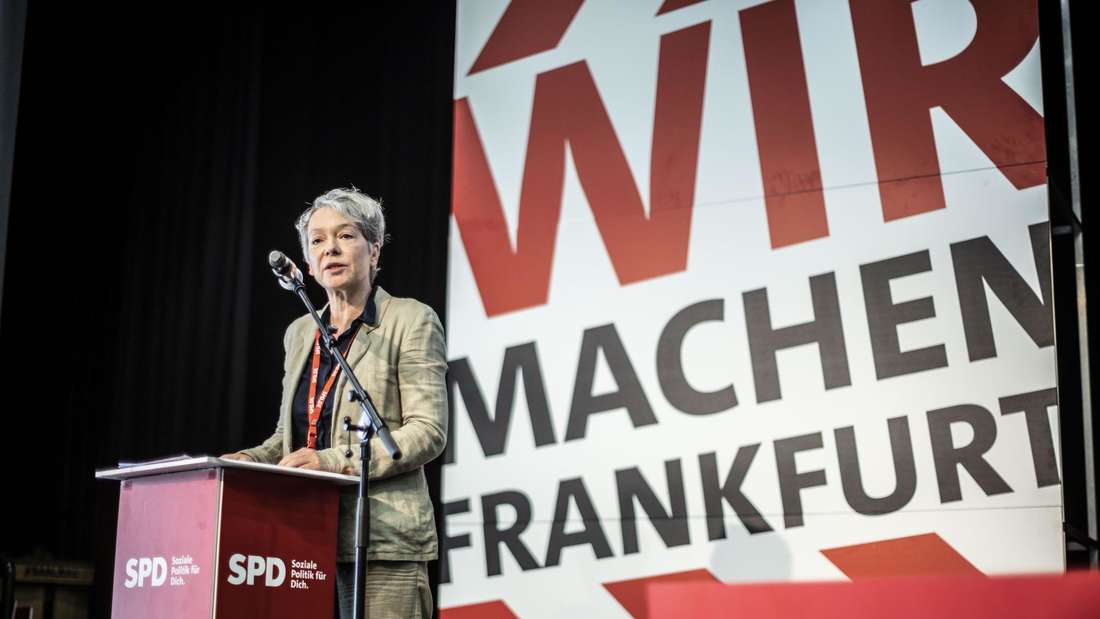 Die Frankfurter SPD-Vorsitzende Ina Hartwig beim Parteitag in Höchst. „Es darf keine Angsträume geben“, sagt die Dezernentin.