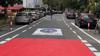 Fahrradstraße nimmt Gestalt an