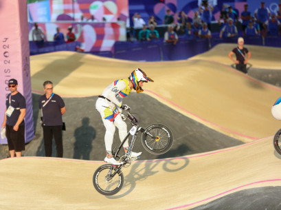 Mateo Carmona en la final del BMX en Olímpicos: Diego Arboleda sufrió