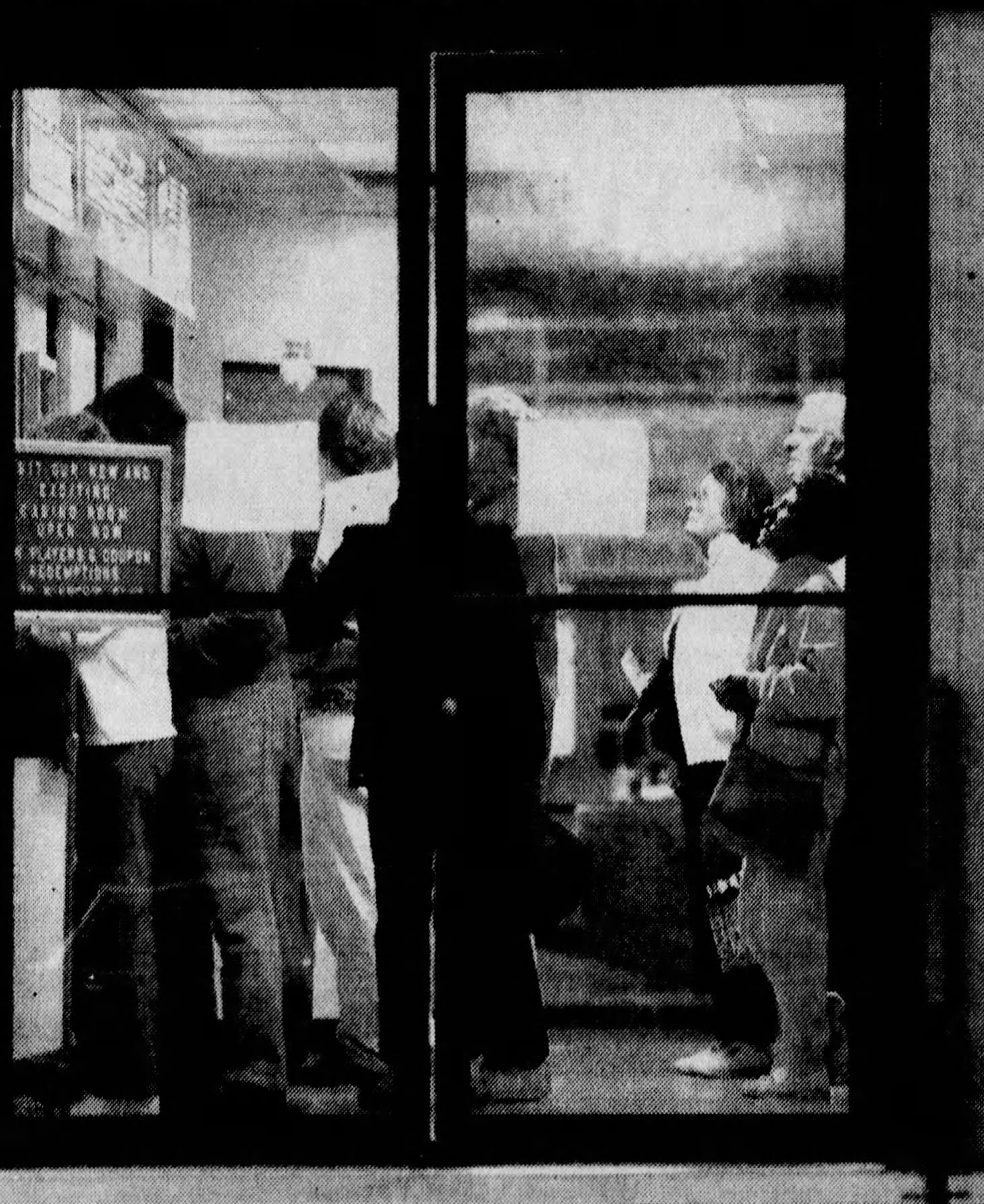 Customers line up at the entrance to a bingo hall at the Fort McDowell Mohave-Apache Indian Community in this photo, published Feb. 18, 1990.