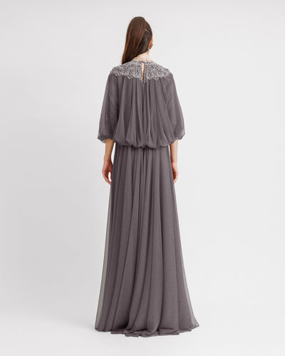 Loose-Cut Grey Kaftan