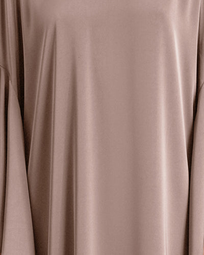 Beaded Collar Taupe Kaftan