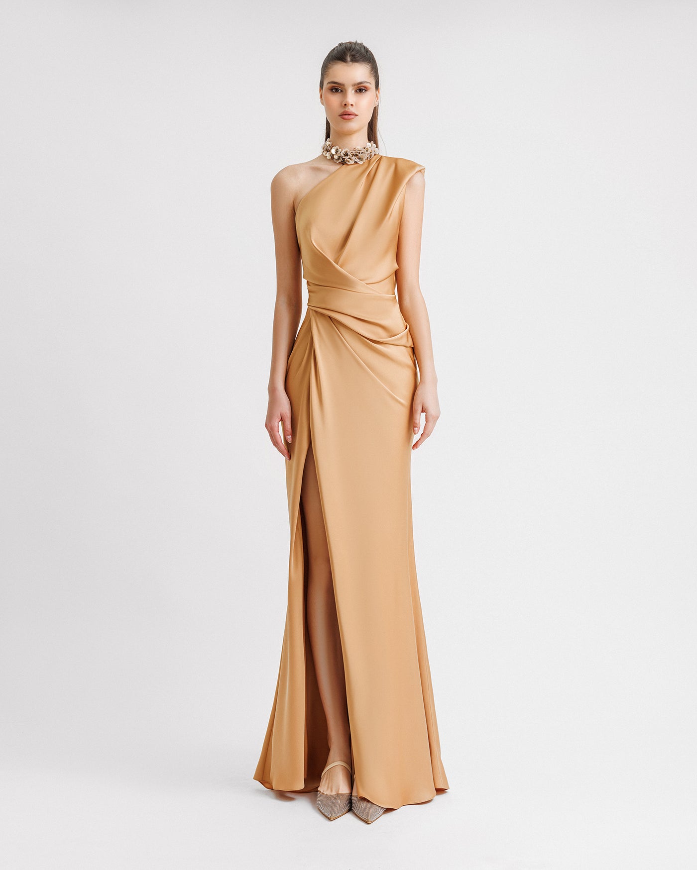 One-Shoulder Draped Dress