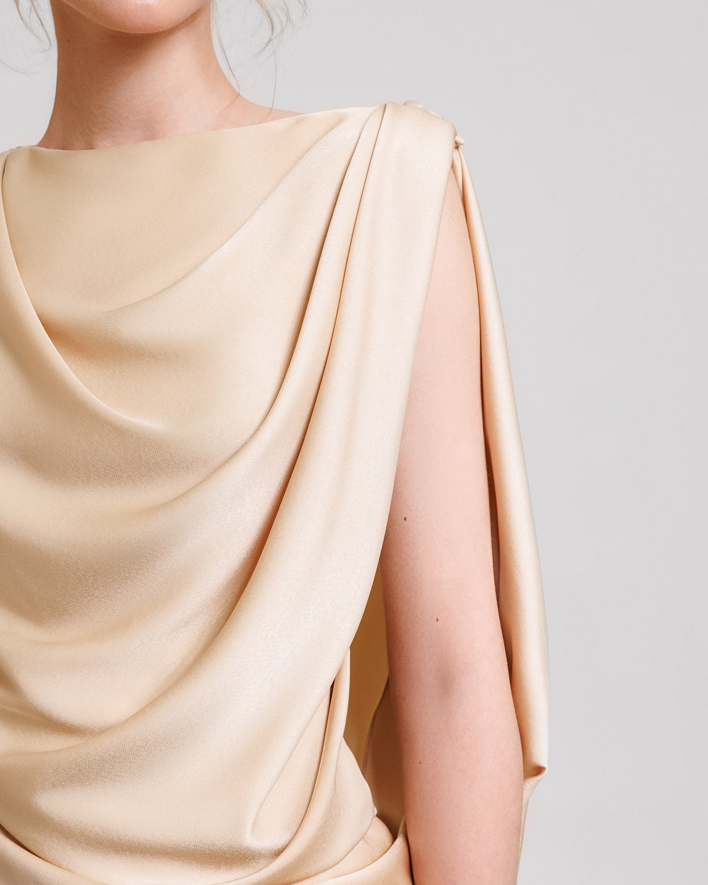 Asymmetrical Draped Dress