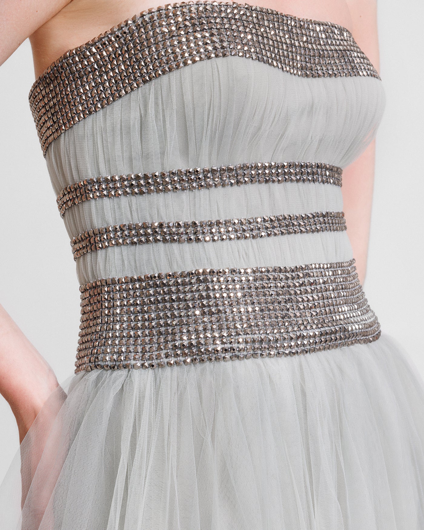 Embellished Corset Tulle Dress