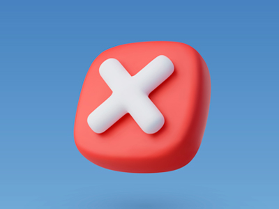 Botão vermelho com um x branco no centro. Texto:O que é proibido comprar?
