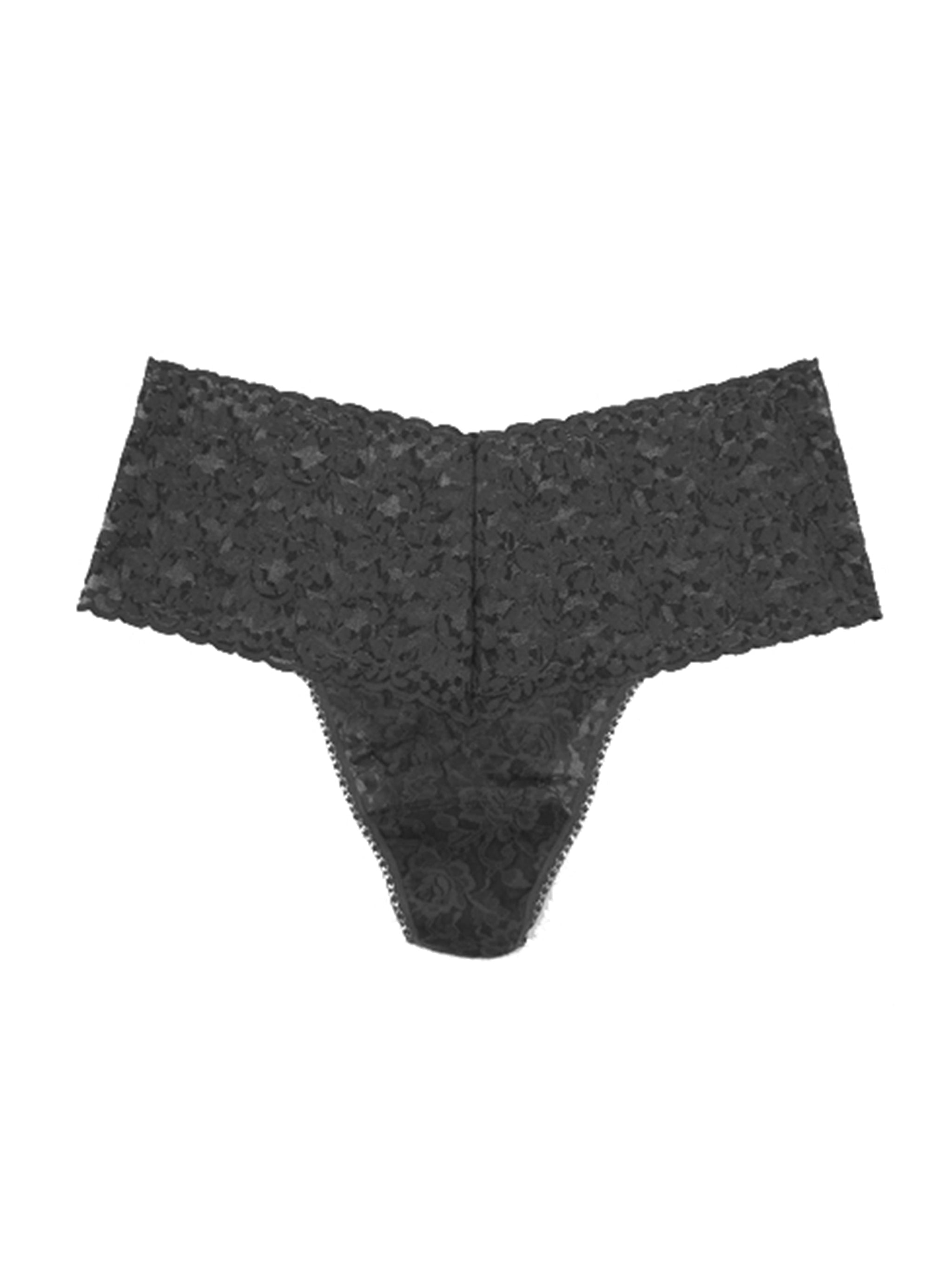 Plus Size Retro Lace Thong-GRANITE-Hanky Panky