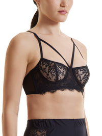 Prabal Gurung Eyelash Underwire Bra Black Sale