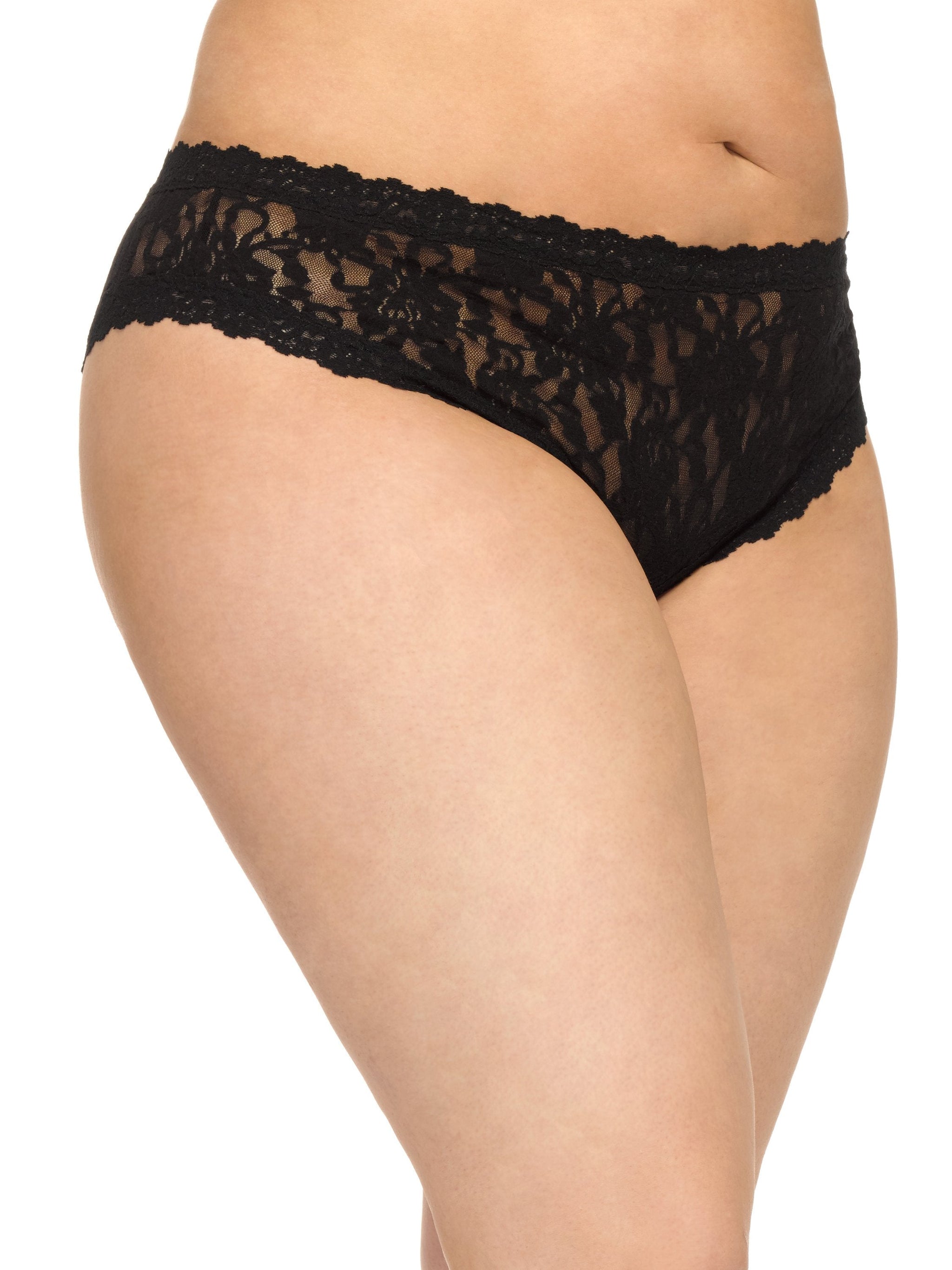 Pus Size Signature Lace Open Cheeky