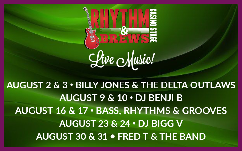 August Entertainment at Harlow's Casino in Greenville, MS