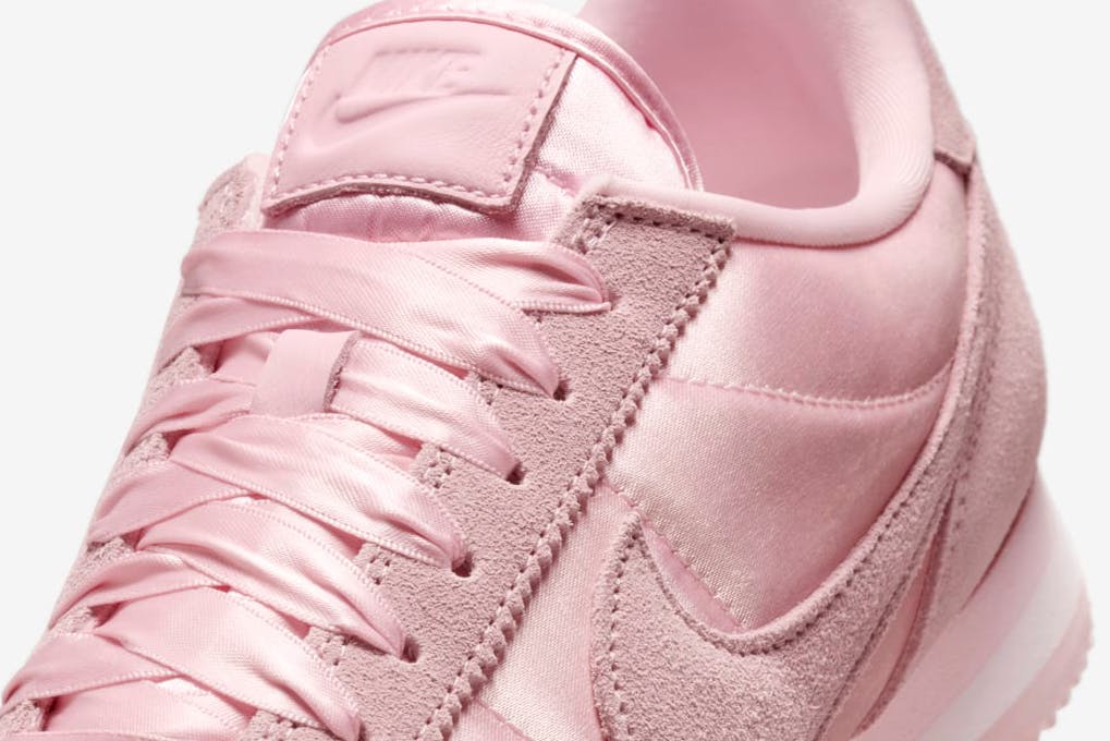 nike cortez pink satin sneakers 2024