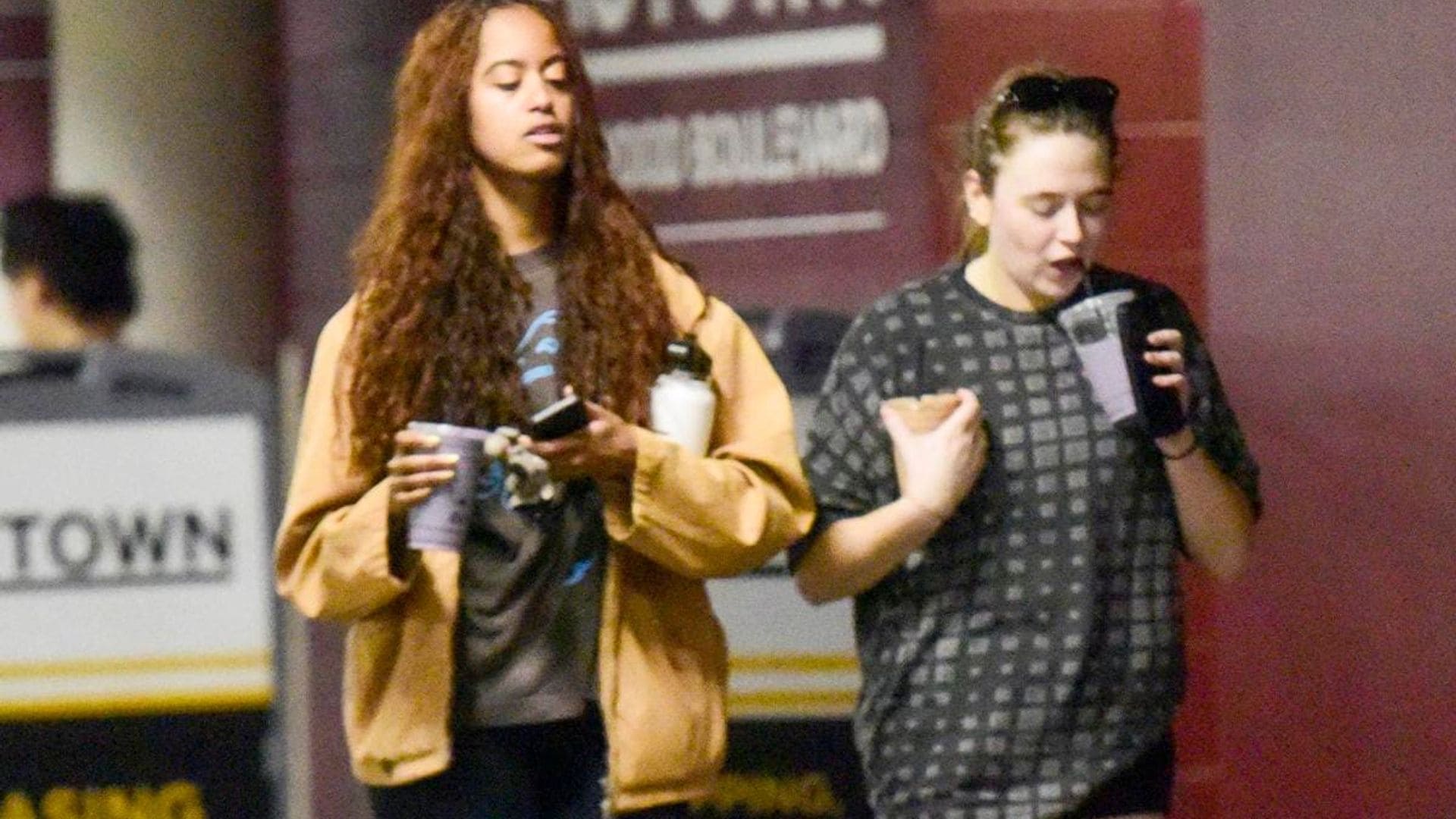 Malia Obama gets a shake with a friend in LA