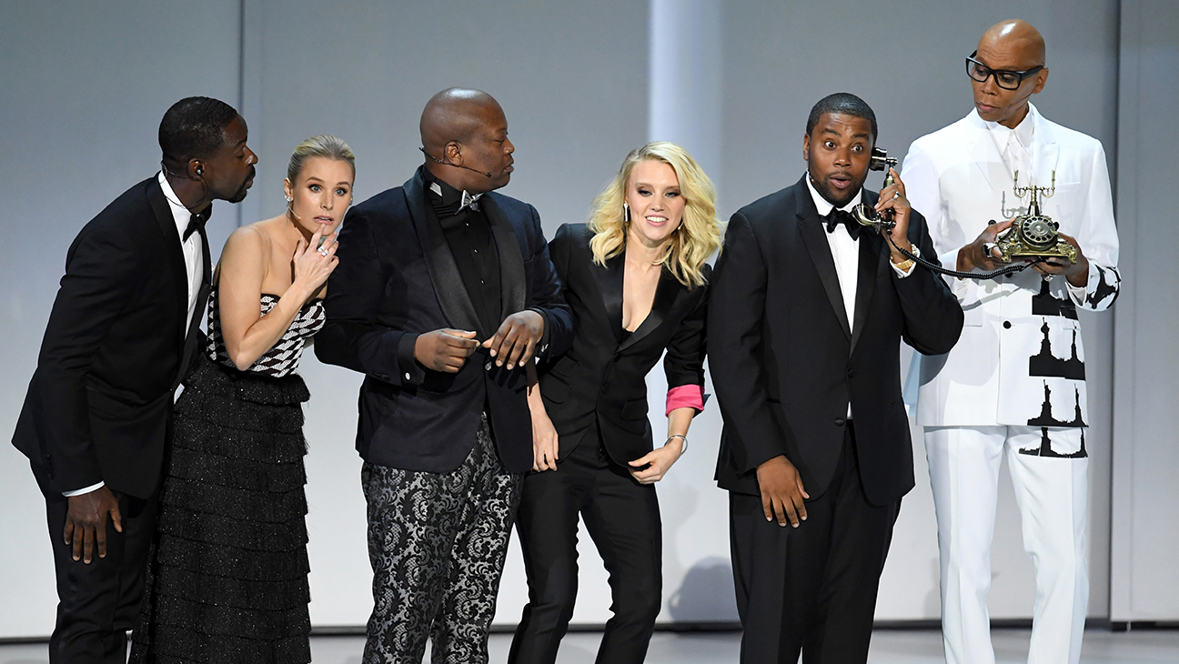 Emmys Opening Number: Tituss Burgess, Kristen Bell Poke Fun at Roseanne