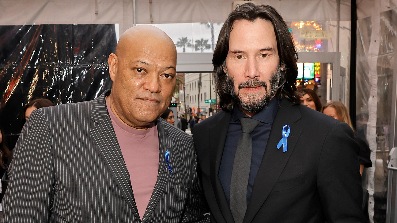 Laurence Fishburne and Keanu Reeves