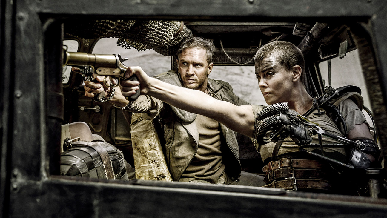 Mad Max: Fury Road, from left: Tom Hardy, Charlize Theron, 2015.
