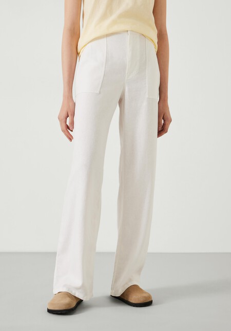 Raye Linen Straight Leg Trousers