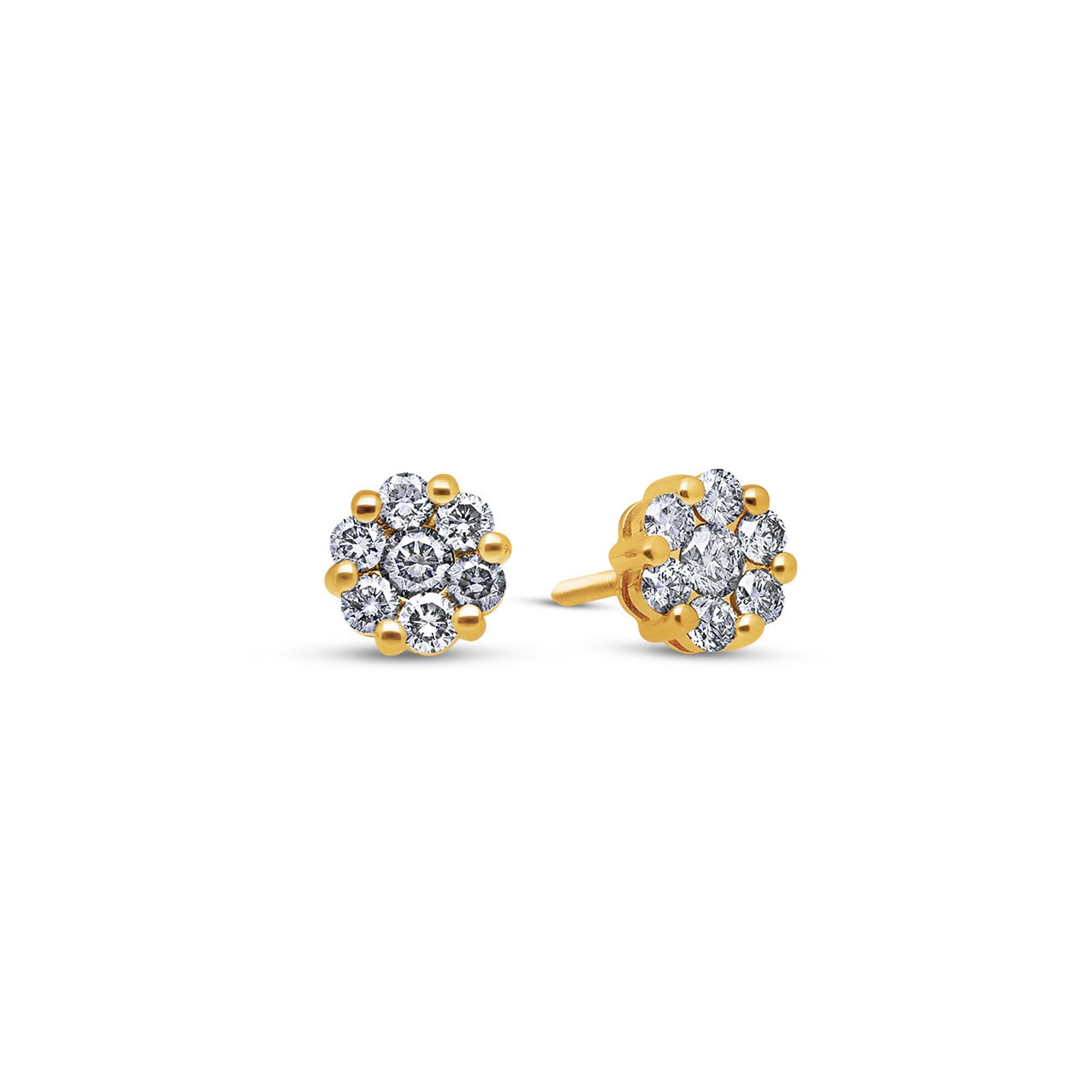 Nano Dax Diamond Cluster Earrings