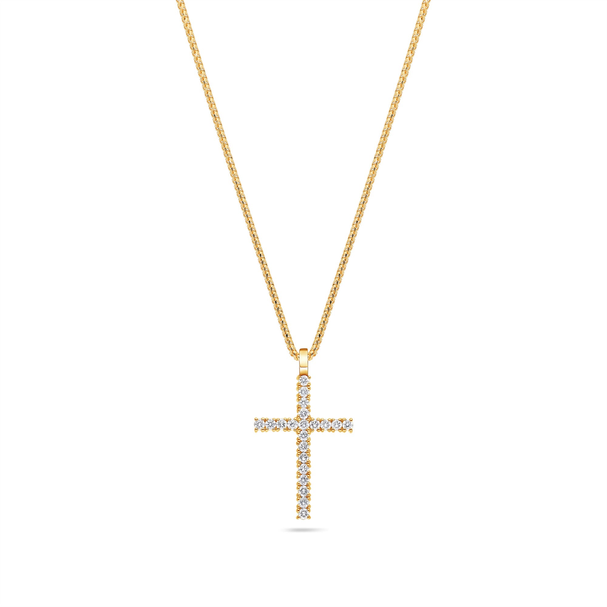 Micro Dami Cross (14K YELLOW GOLD) - IF & Co. Custom Jewelers