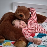 DJUNGELSKOG Soft toy, brown bear