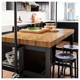 VADHOLMA Rack for kitchen island, black