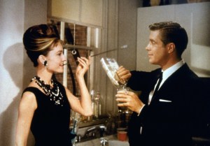 BREAKFAST AT TIFFANY'S, (from left): Audrey Hepburn, George Peppard, 1961.