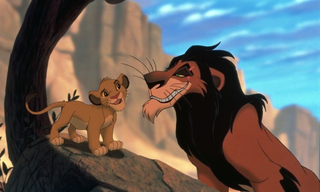 THE LION KING, Simba (voice: Jonathan Taylor Thomas), Scar (voice: Jeremy Irons), 1994. ©Walt Disney Picture / Courtesy Everett Collection