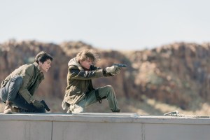 MAZE RUNNER: THE DEATH CURE, from left, Dylan OBrien, Thomas Brodie-Sangster, 2018. ph: Joe Alblas. TM and copyright ©20th Century Fox Film Corp. All rights reserved/courtesy Everett Collection.