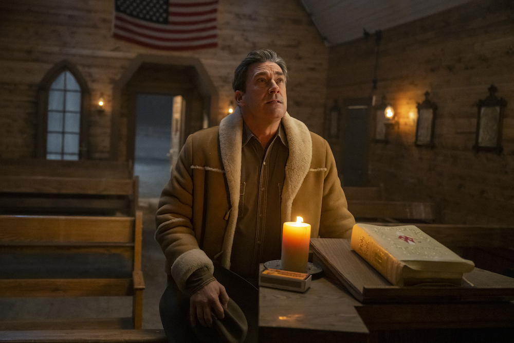 "FARGO" -- "The Paradox of Intermediate Transactions" -- Year 5, Episode 3 (Airs November 28)  Pictured:  Jon Hamm as Roy Tillman.  CR: Michelle Faye/FX