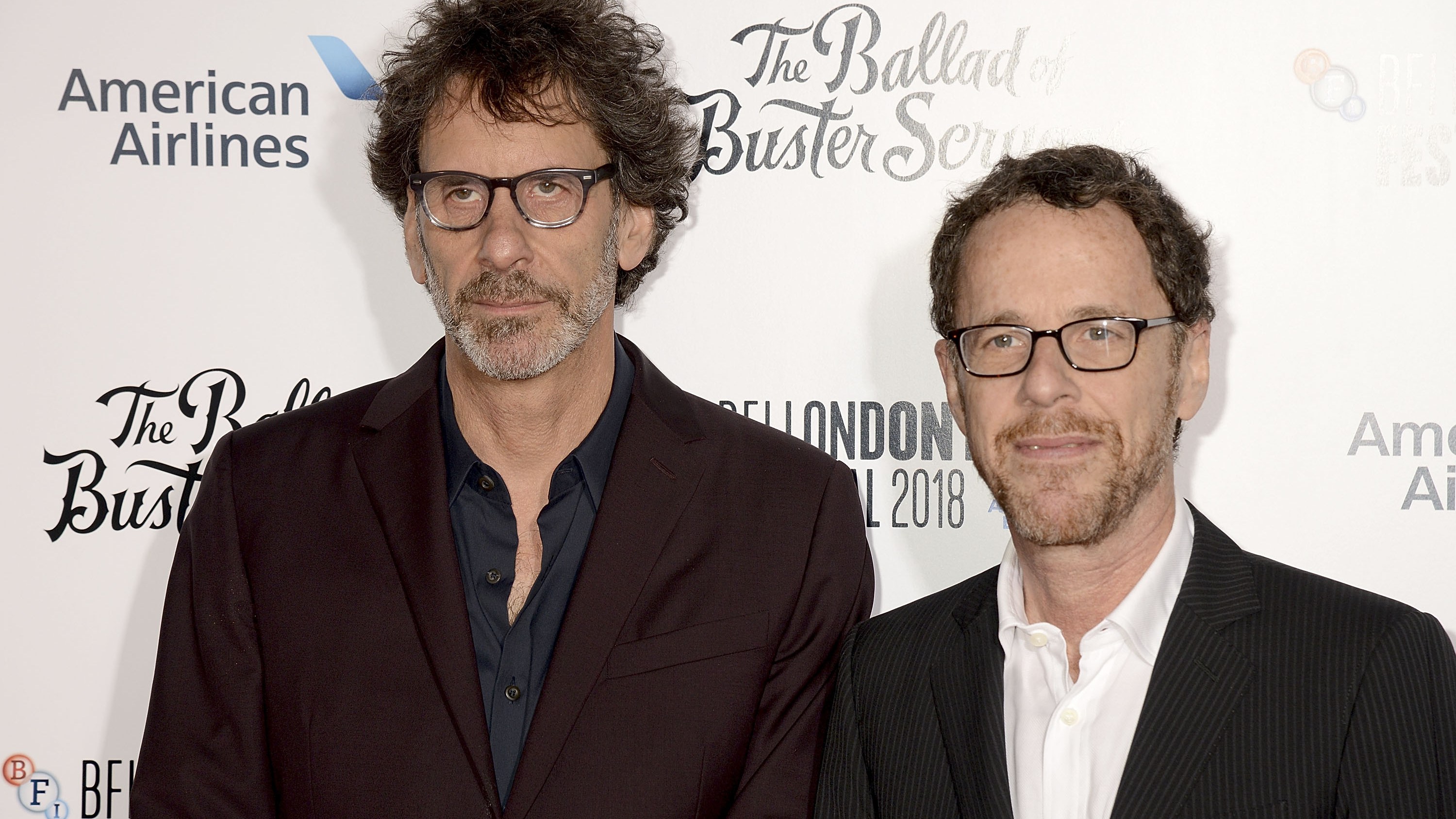 Ethan Coen and Joel Coen attend the UK Premiere of "The Ballad of Buster Scruggs" in 2018