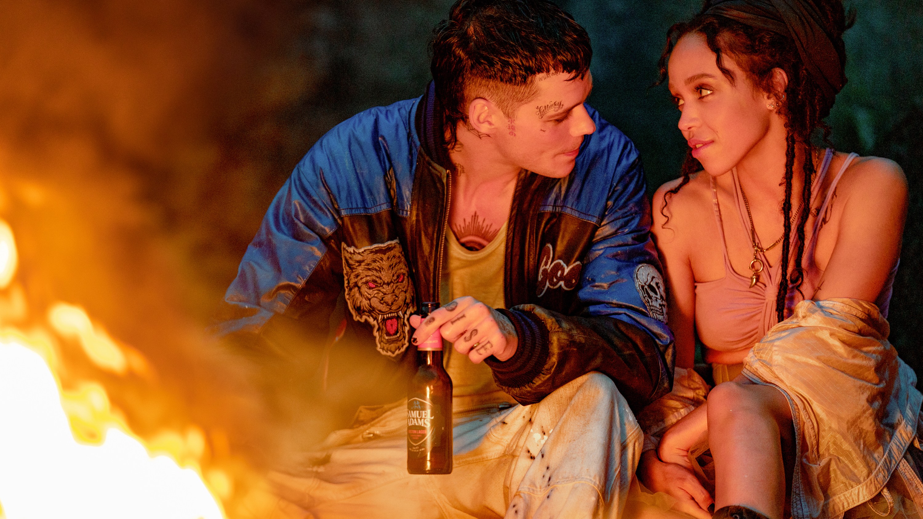 Bill Skarsgård and FKA twigs in THE CROW. Photo Credit: Larry Horricks for Lionsgate